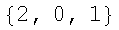 {2, 0, 1}