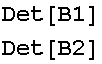 Det[B1] Det[B2] 