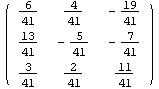 ( 6     4      19 )           --    --    ---           41    41     41        ...        41     41    41            3     2     11           --    --    --           41    41    41